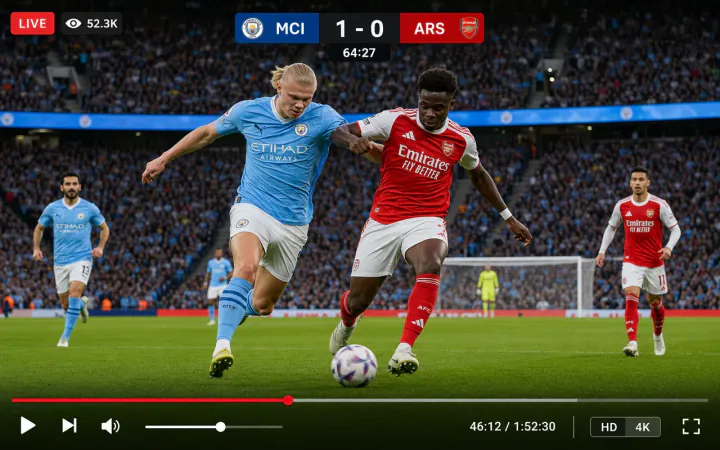 Live Streaming interface