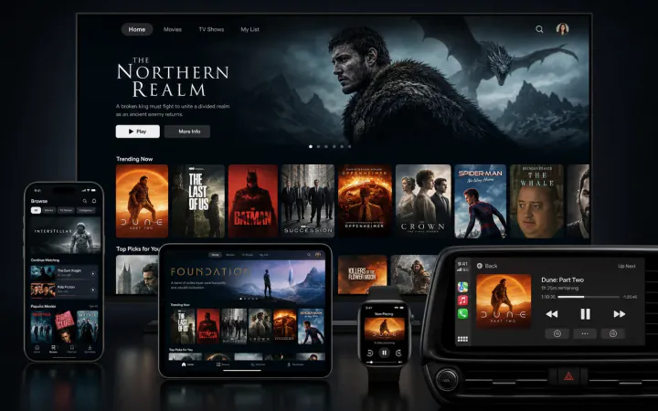OTT Platform interface